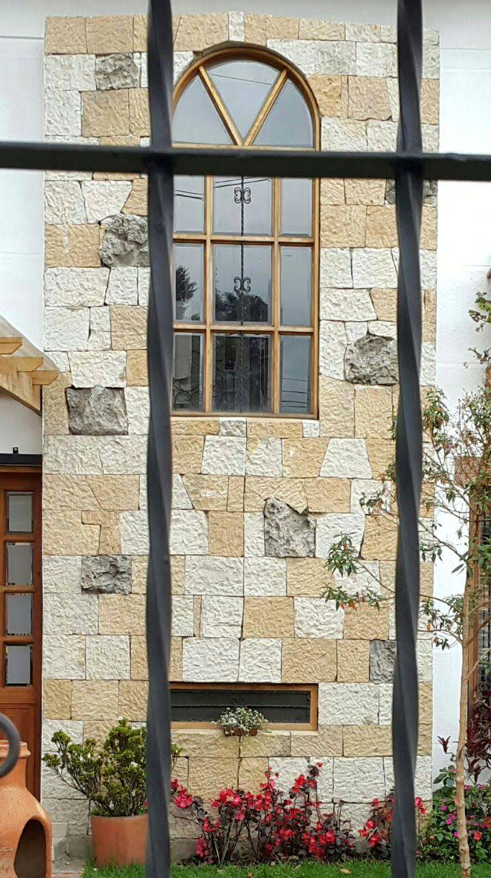 Piedra punteriada cortada