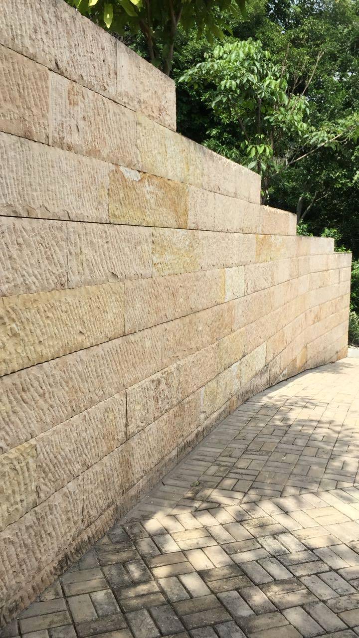 Piedra punteriada cortada — detalle