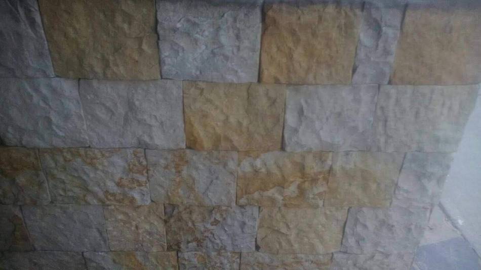 Piedra punteriada cortada — detalle