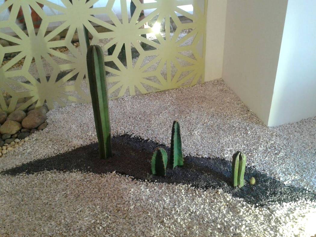 Jardín con piedra natural